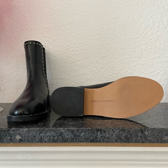 Rebecca Minkoff Sabeen Studded Black Leather Chelsea Boot - Picture 5 of 5